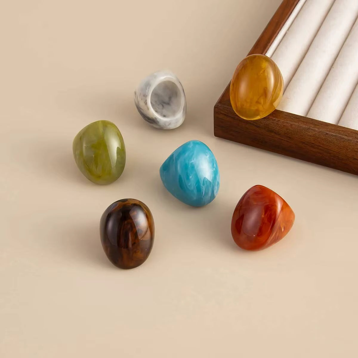 Chunk-a-Funk Ring (size 7) - 6 colors - Hello Baabs LLC 