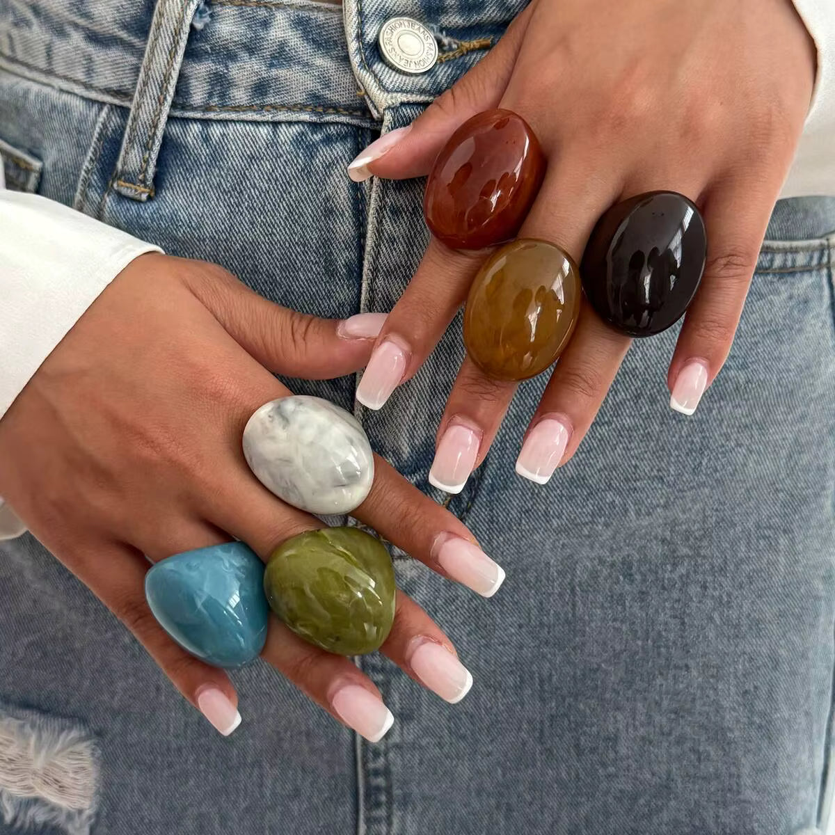 Chunk-a-Funk Ring (size 7) - 6 colors - Hello Baabs LLC 