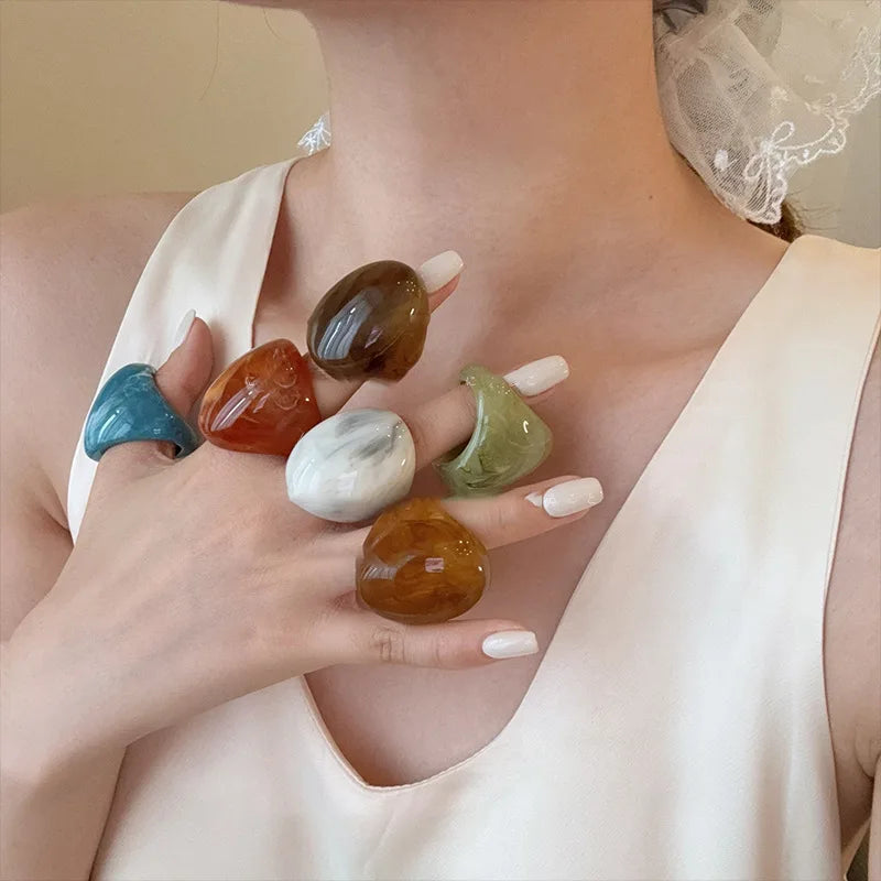 Chunk-a-Funk Ring (size 7) - 6 colors - hello baabs 