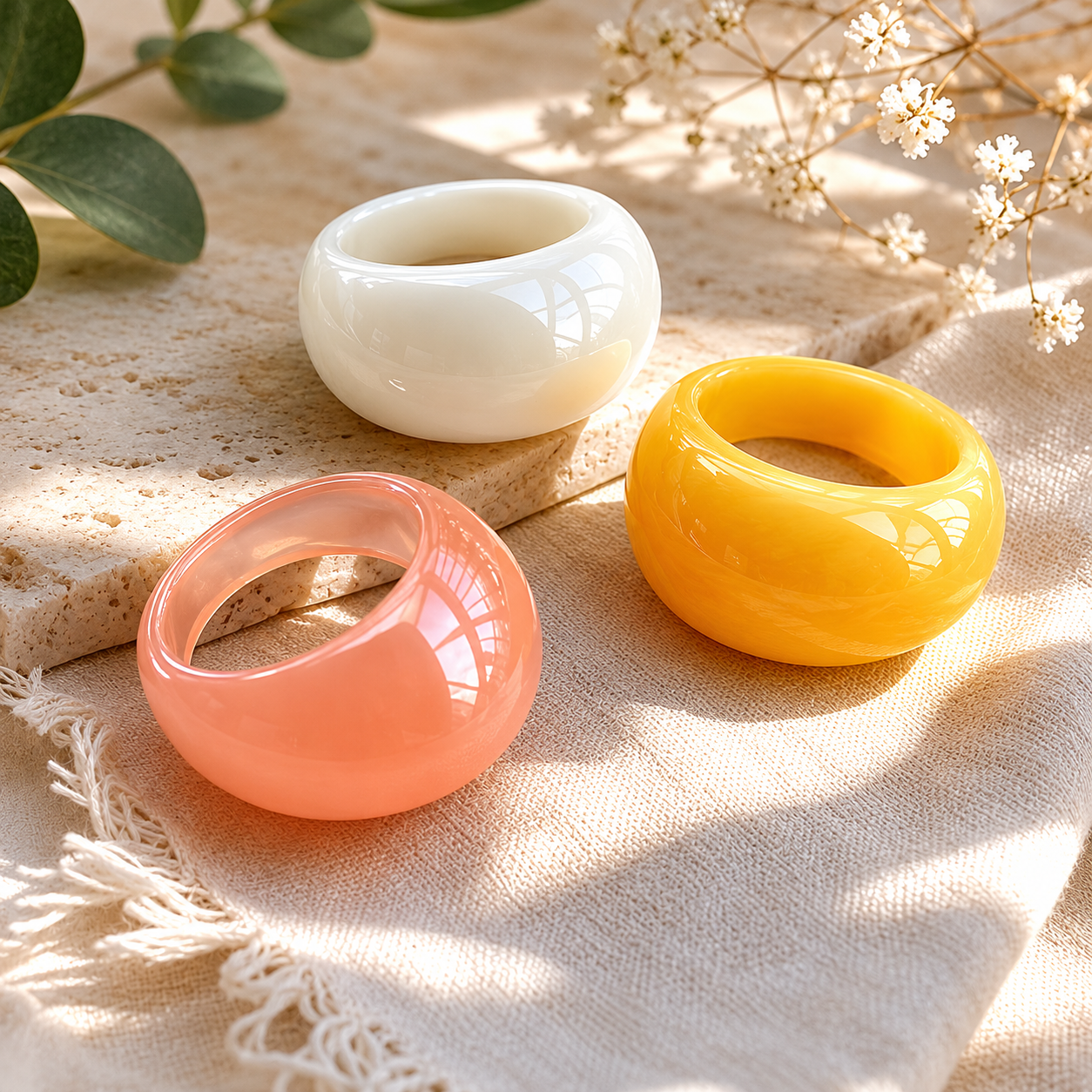 Citrus Pop Rings (size 6.5) - 3 colors - Hello Baabs