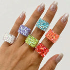 Clear Intent Ring (size 10) - 6 colors - Hello Baabs LLC 
