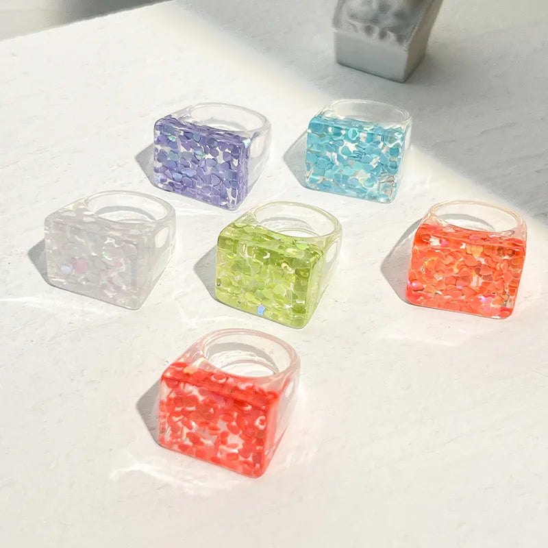 Clear Intent Ring (size 10) - 6 colors - Hello Baabs LLC 