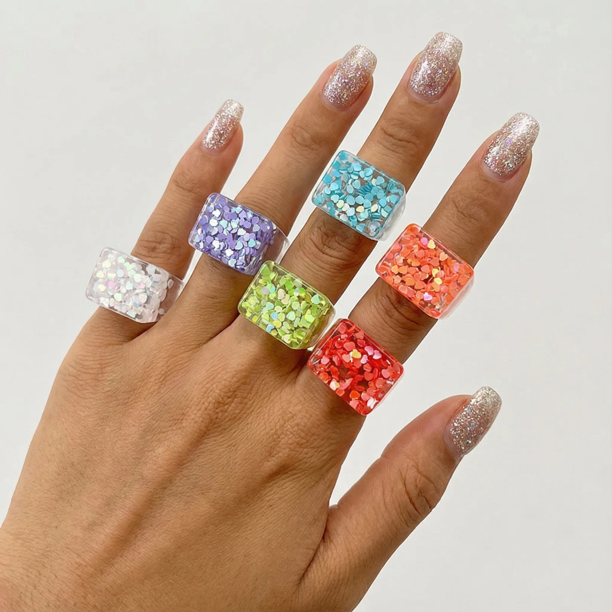 Clear Intent Ring (size 10) - 6 colors - Hello Baabs LLC 