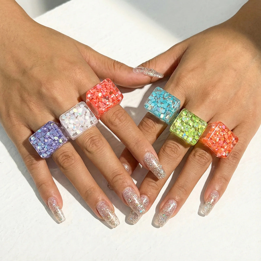 Clear Intent Ring (size 10) - 6 colors - Hello Baabs LLC 