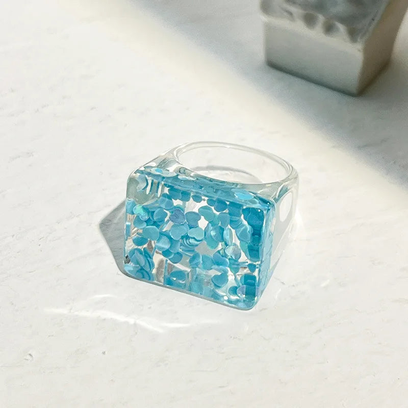 Clear Intent Ring (size 10) - 6 colors - Hello Baabs LLC 