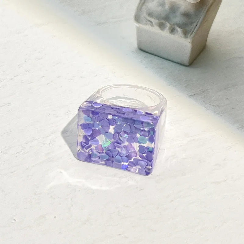 Clear Intent Ring (size 10) - 6 colors - Hello Baabs LLC 