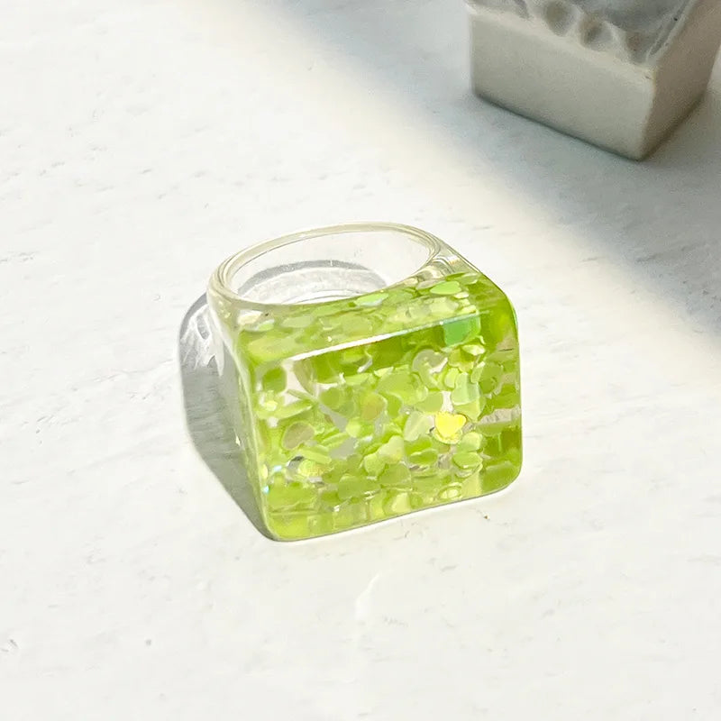 Clear Intent Ring (size 10) - 6 colors - Hello Baabs LLC 