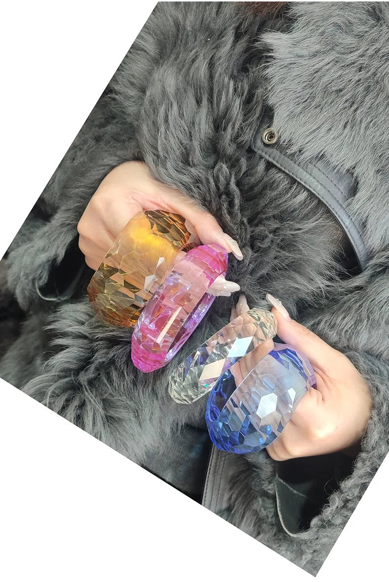 Clear Vibe Bangle (2.56" diameter) - 4 colors - hello baabs 