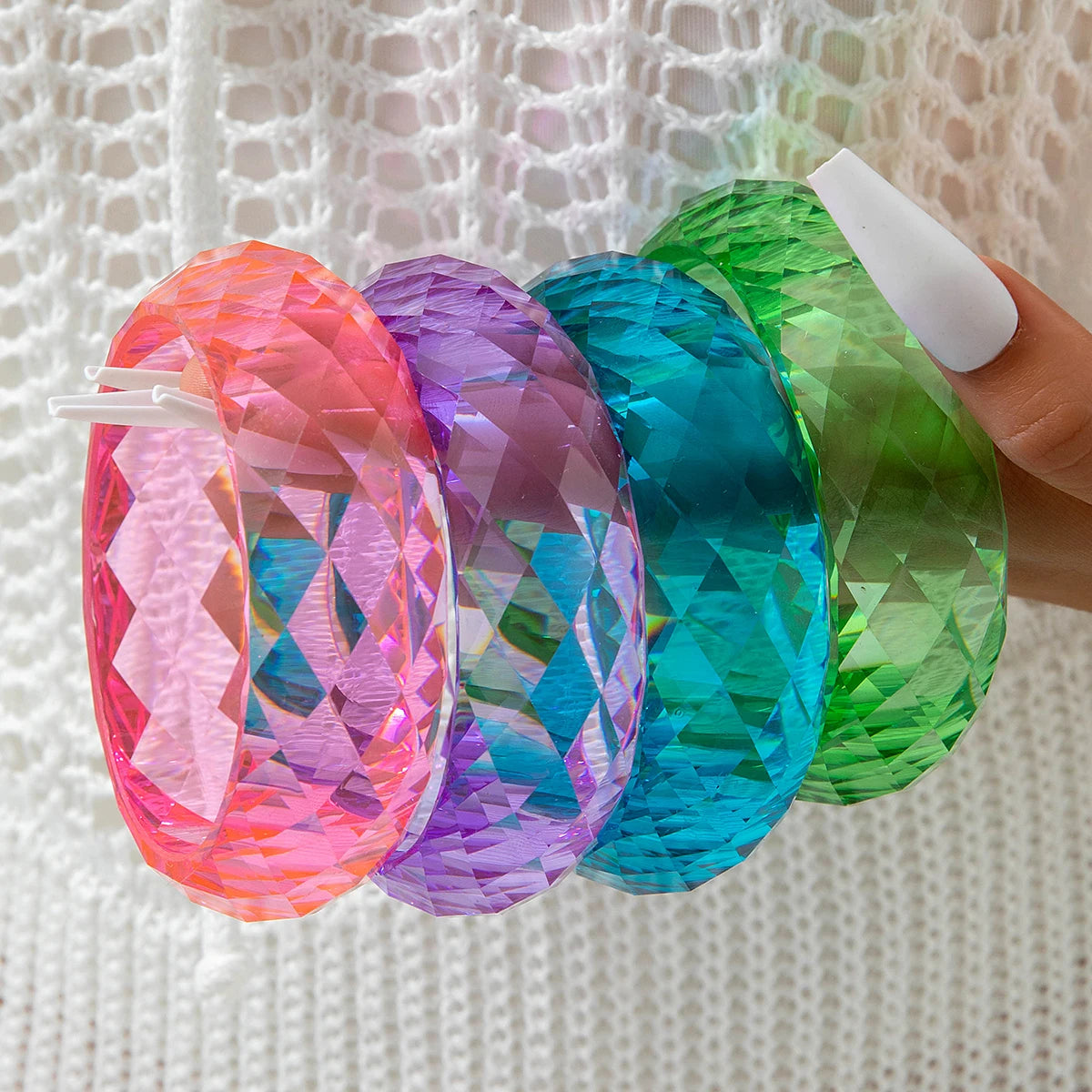 Clear Vibe Bangle (2.67" diameter) - 4 colors - Hello Baabs LLC 