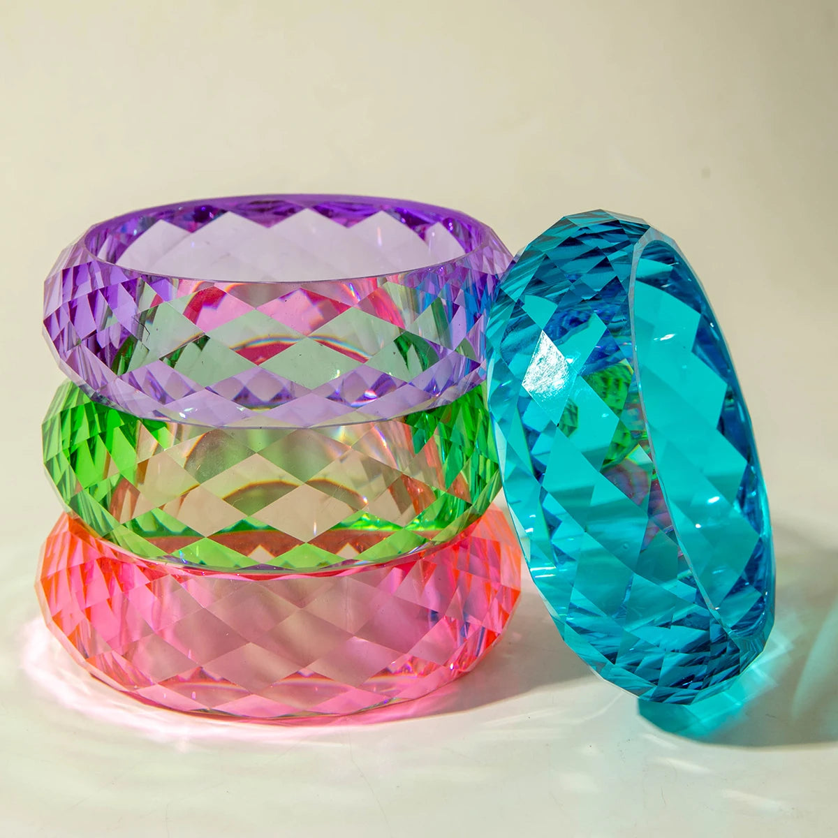 Clear Vibe Bangle (2.67" diameter) - 4 colors - Hello Baabs LLC 