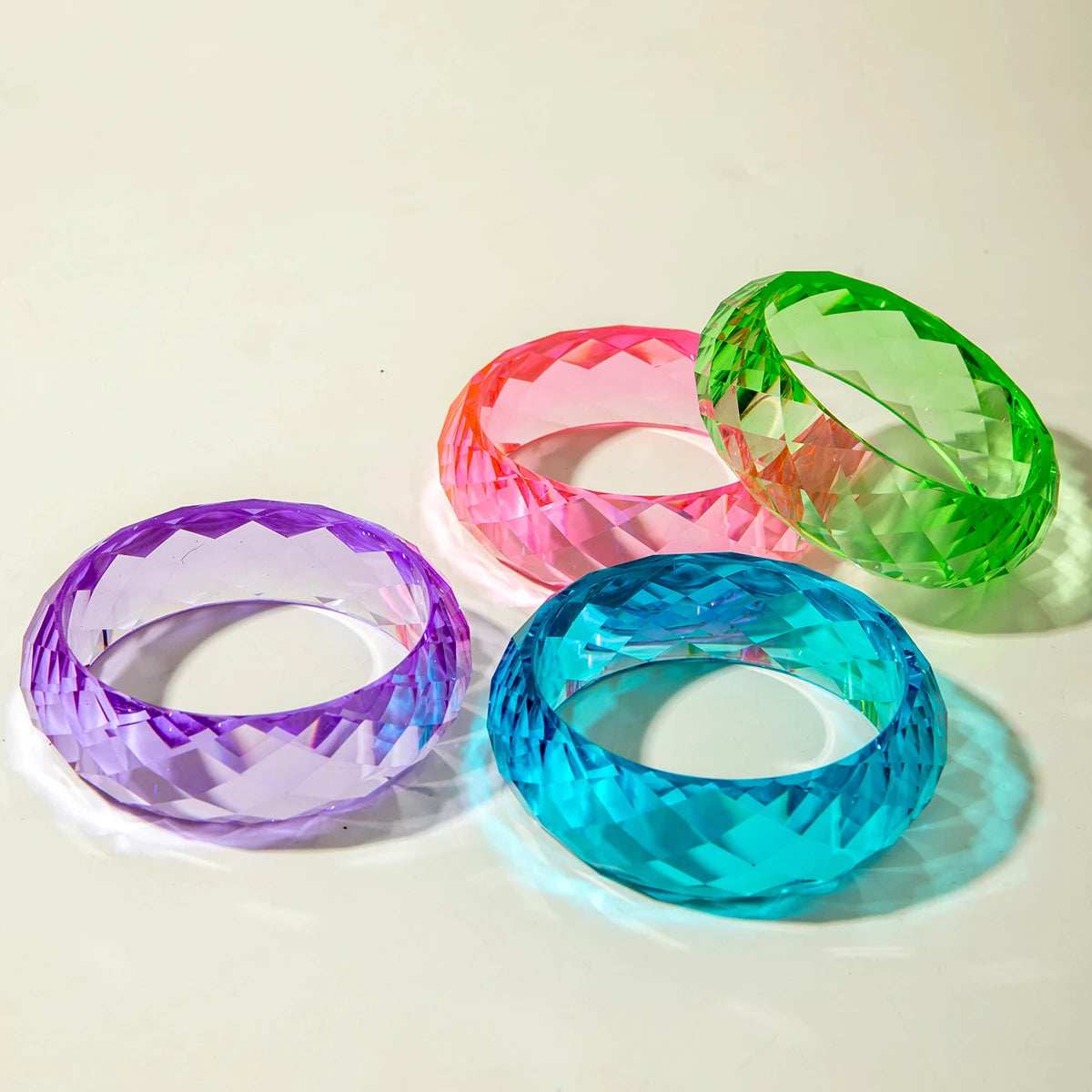 Clear Vibe Bangle (2.67" diameter) - 4 colors - Hello Baabs LLC 