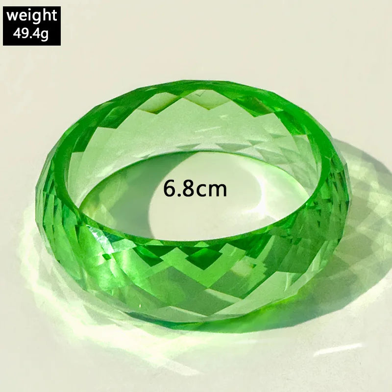 Clear Vibe Bangle (2.67" diameter) - 4 colors - Hello Baabs LLC 