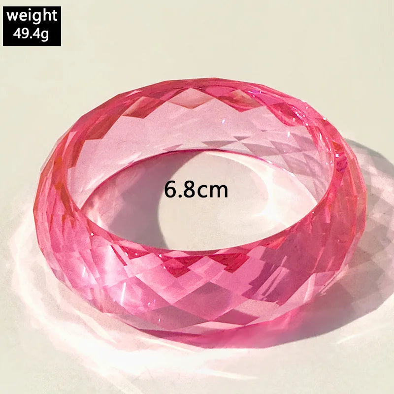 Clear Vibe Bangle (2.67" diameter) - 4 colors - Hello Baabs LLC 