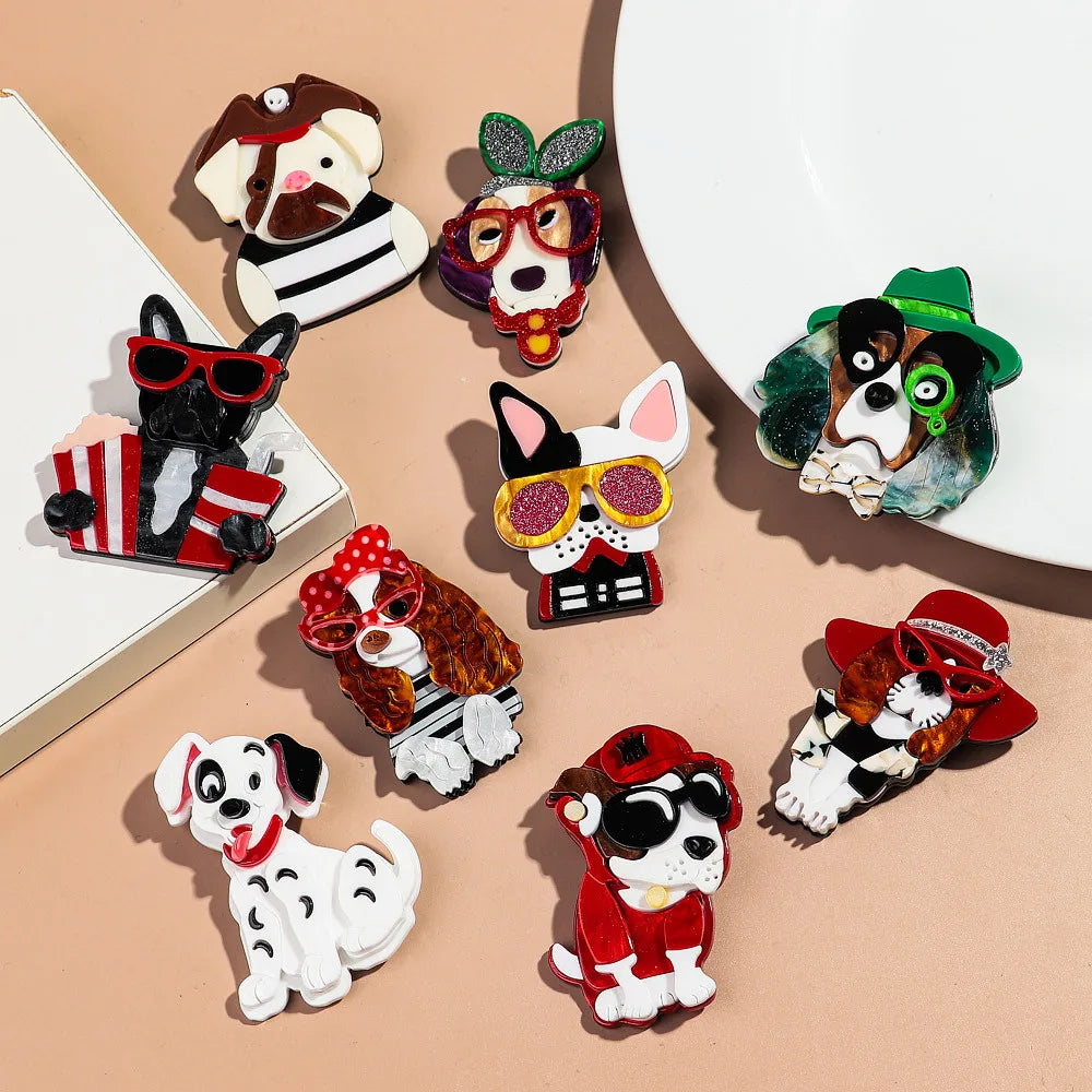 Cleaver Pup Brooch - 16 variants - Hello Baabs