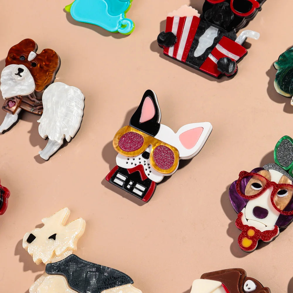 Cleaver Pup Brooch - 16 variants - Hello Baabs