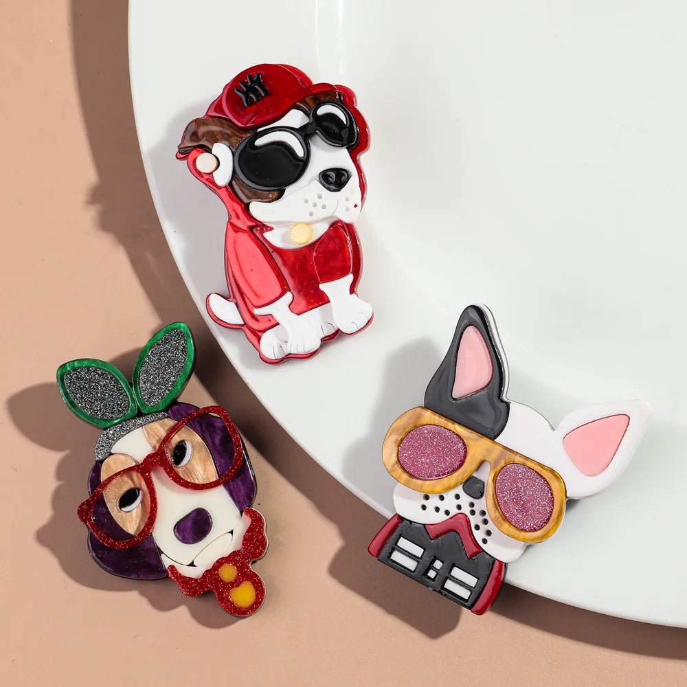 Cleaver Pup Brooch - 16 variants - Hello Baabs