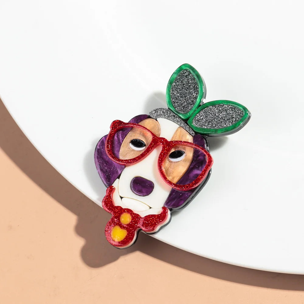 Cleaver Pup Brooch - 16 variants - Hello Baabs