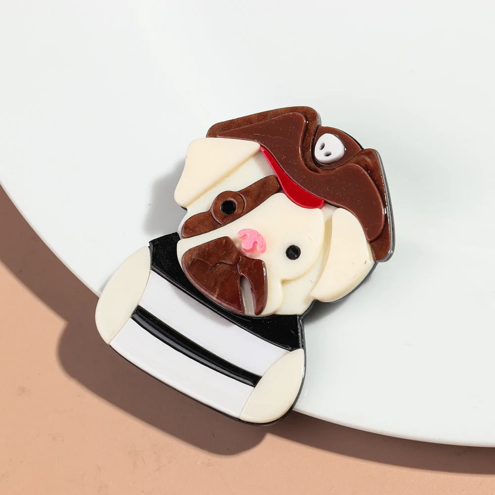 Cleaver Pup Brooch - 16 variants - Hello Baabs