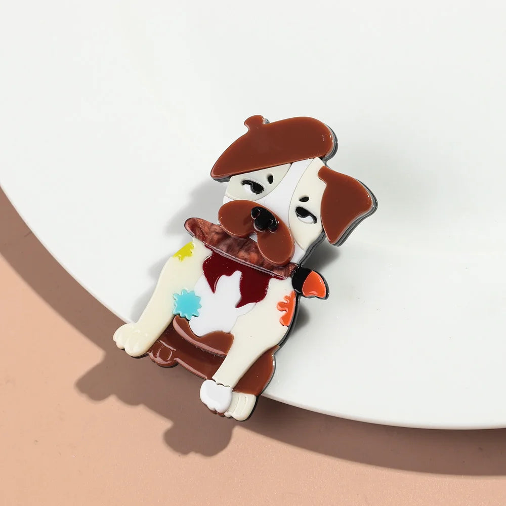 Cleaver Pup Brooch - 16 variants - Hello Baabs