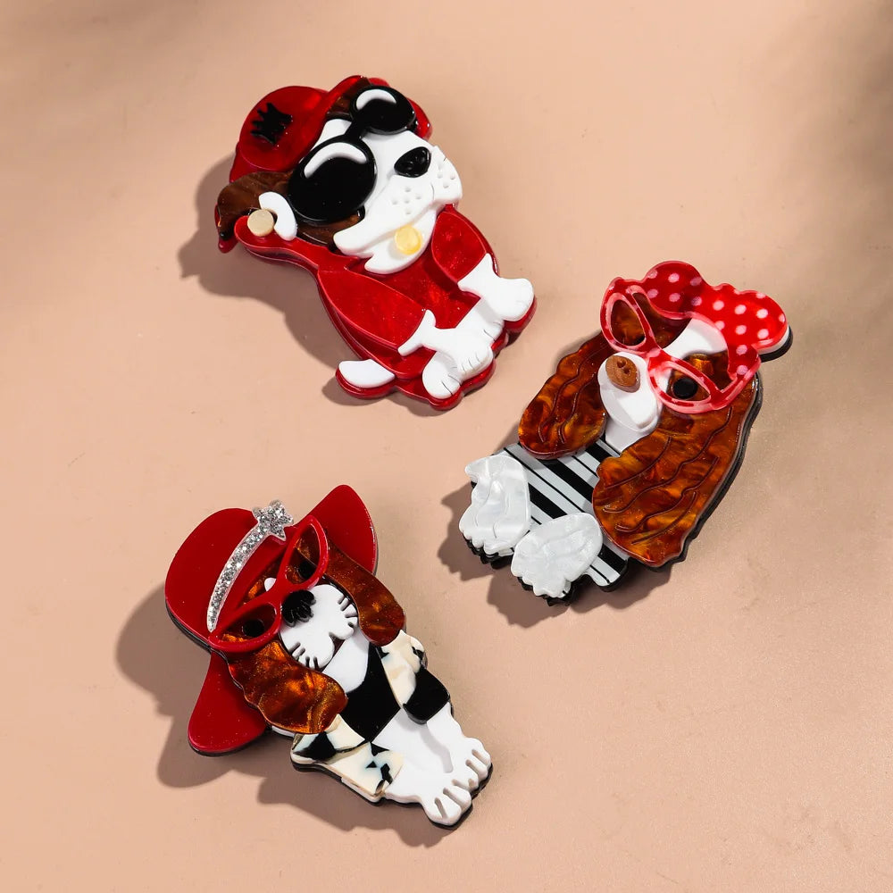 Cleaver Pup Brooch - 16 variants - Hello Baabs LLC 