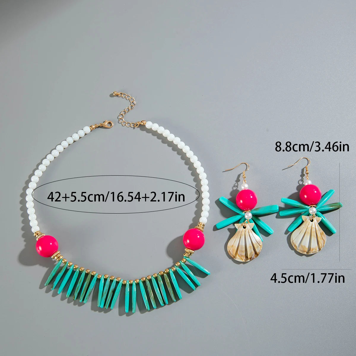 Coastal Crush Set (necklace and earrings set) - hello baabs 