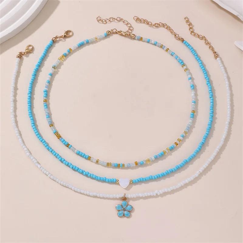 Coastal Petal Story 3pc Necklace Set - Hello Baabs LLC 