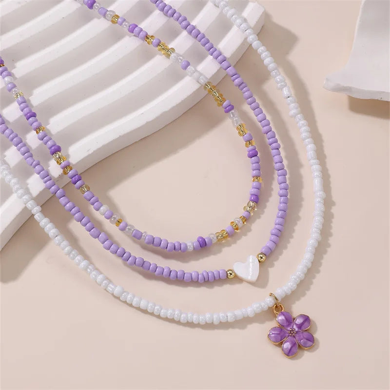 Coastal Petal Story 3pc Necklace Set - Hello Baabs LLC 
