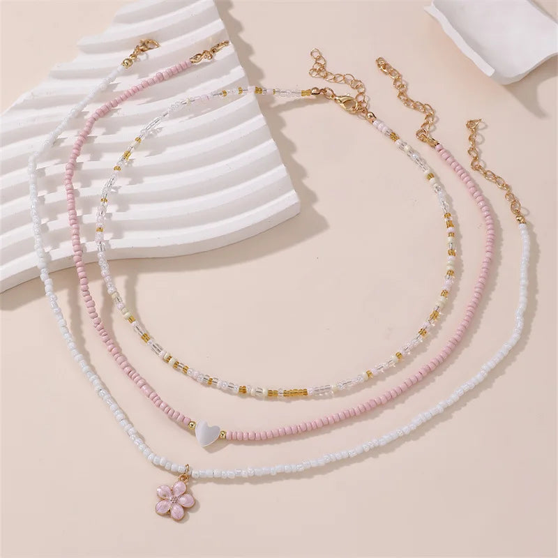 Coastal Petal Story 3pc Necklace Set - Hello Baabs LLC 