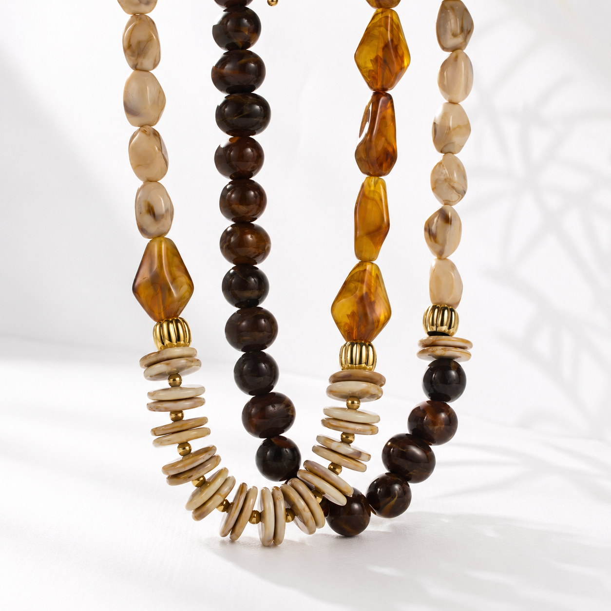 Cocoa Cascade Necklace - 2 variants - Hello Baabs