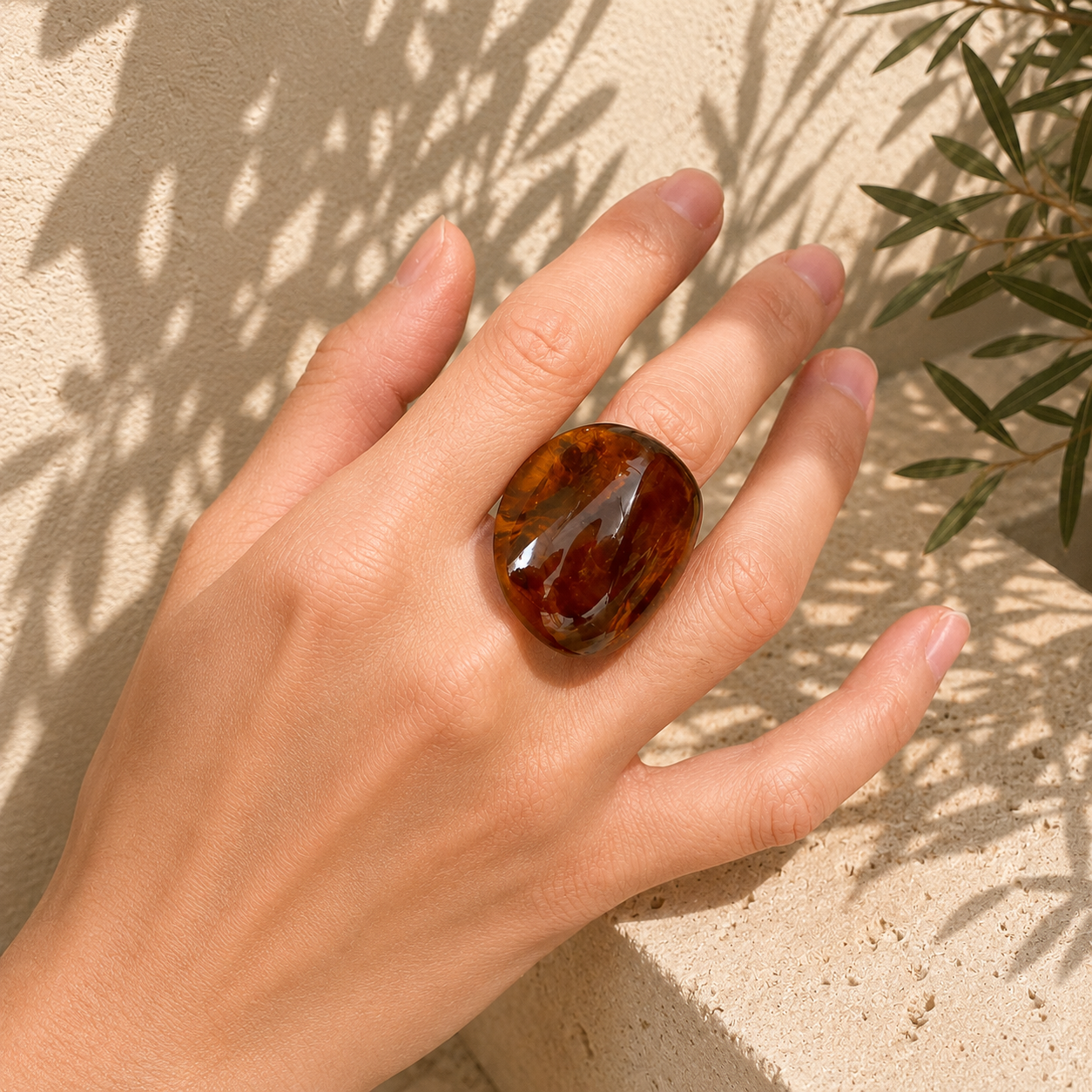 Cocoa Prism Ring (size 7) - 2 variants - Hello Baabs