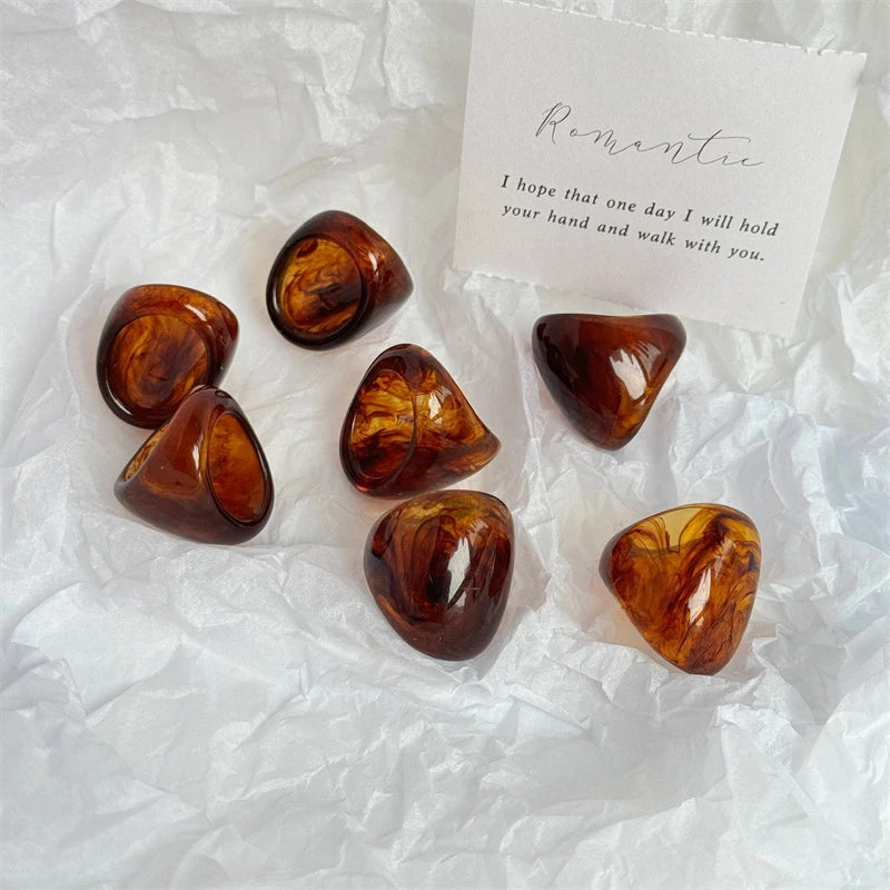 Cocoa Prism Ring (size 7) - 2 variants - Hello Baabs LLC 