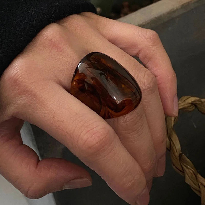 Cocoa Prism Ring (size 7) - 2 variants - Hello Baabs LLC 