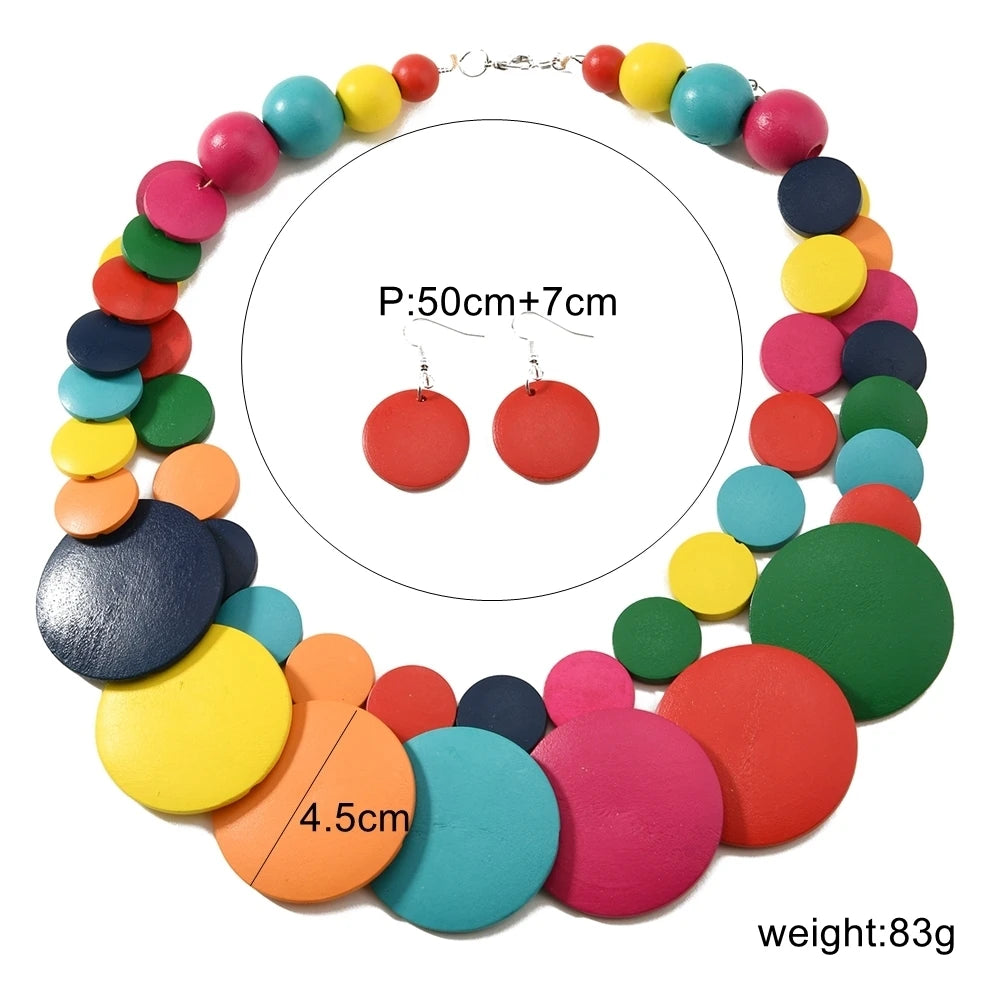Colorbeat Boho Duo (necklace and earrings set) - 5 colors - hello baabs 