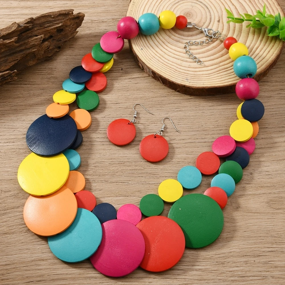 Colorbeat Boho Duo (necklace and earrings set) - 5 colors - hello baabs 