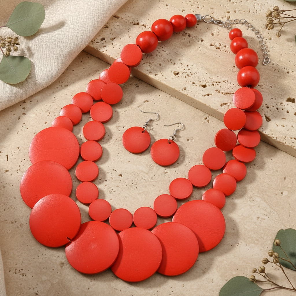 Colorbeat Boho Necklace & Earrings Set - 5 colors - Hello Baabs