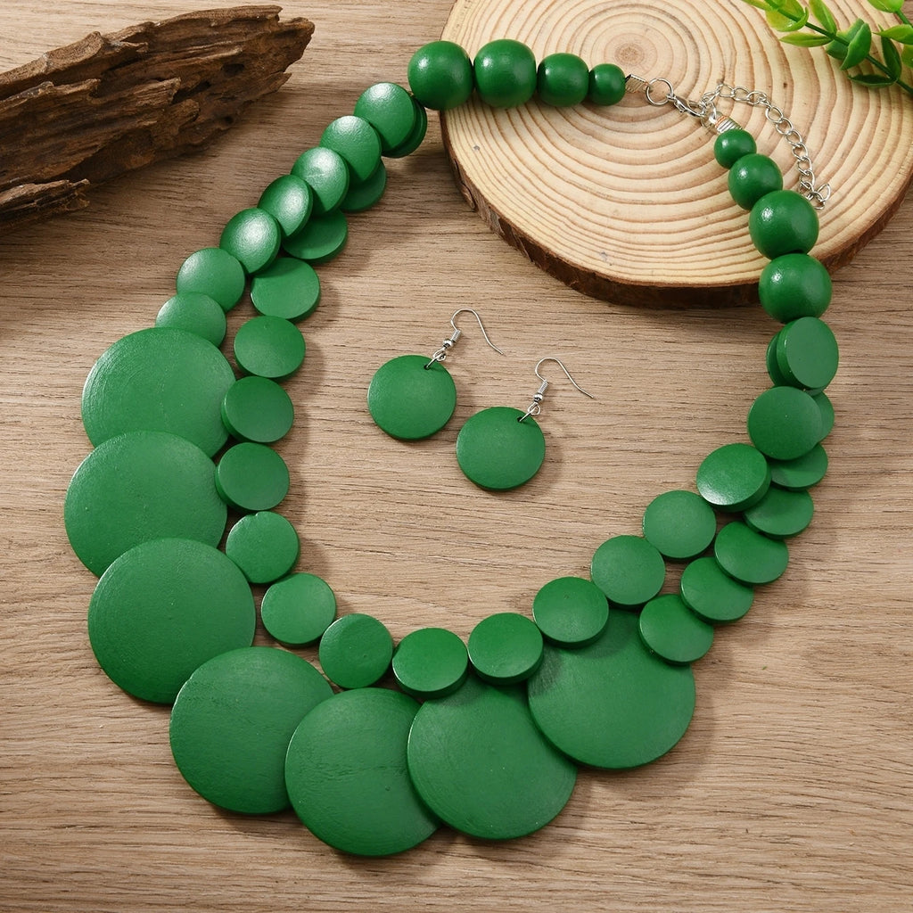 Colorbeat Boho Necklace & Earrings Set - 5 colors - Hello Baabs LLC 