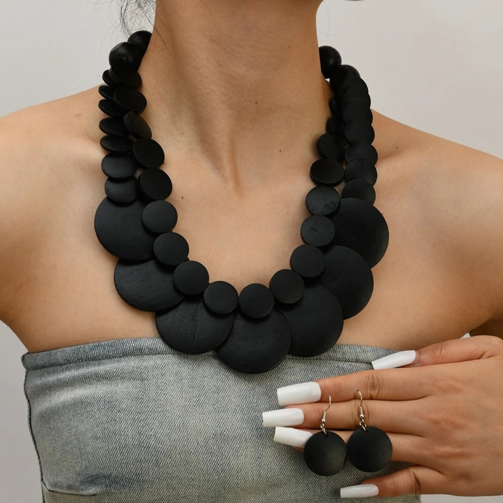 Colorbeat Boho Necklace & Earrings Set - 5 colors - Hello Baabs LLC 