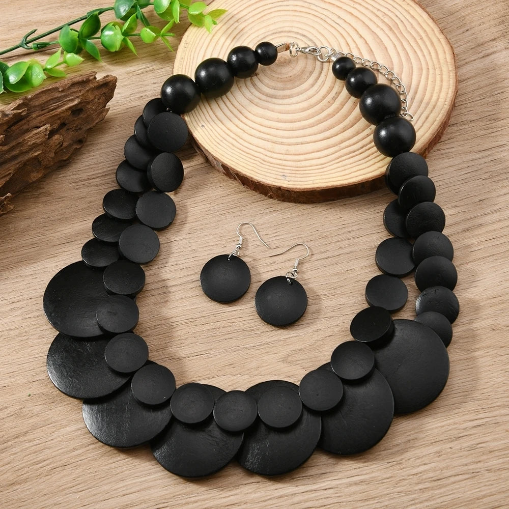 Colorbeat Boho Necklace & Earrings Set - 5 colors - Hello Baabs LLC 