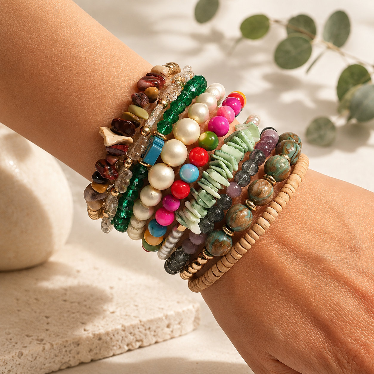 Colorful Spirit Bracelet Stack - Hello Baabs