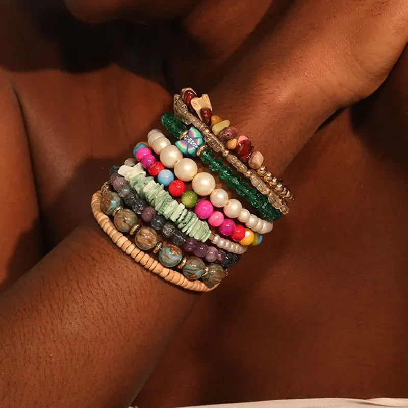 Colorful Spirit Bracelet Stack - Hello Baabs LLC 