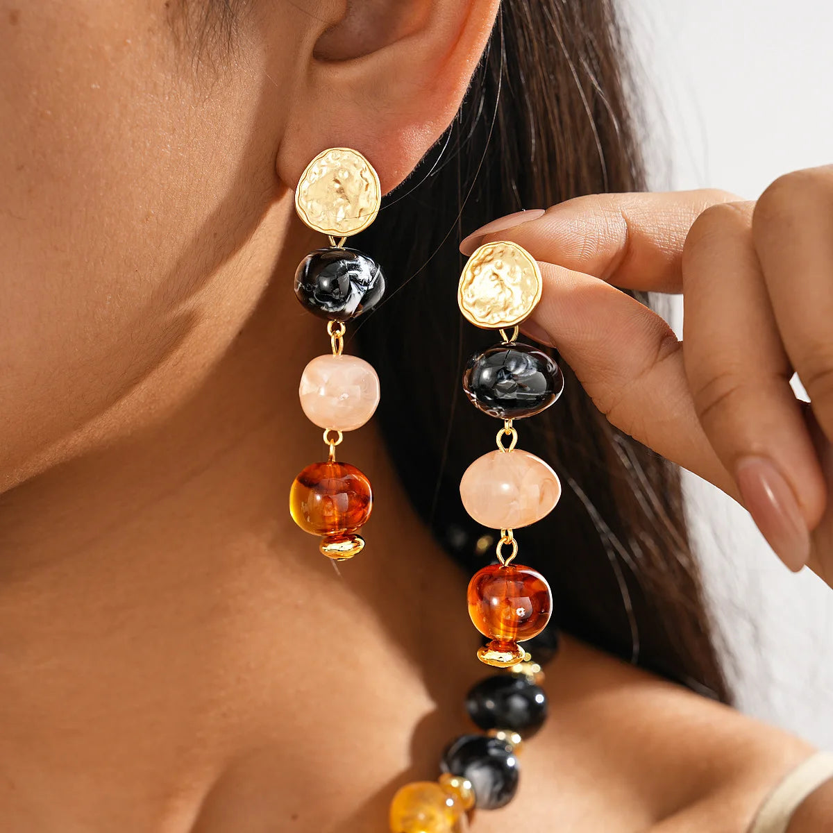 Colorwave Muse Necklace, Earrings, & Bracelet Set - Hello Baabs LLC 
