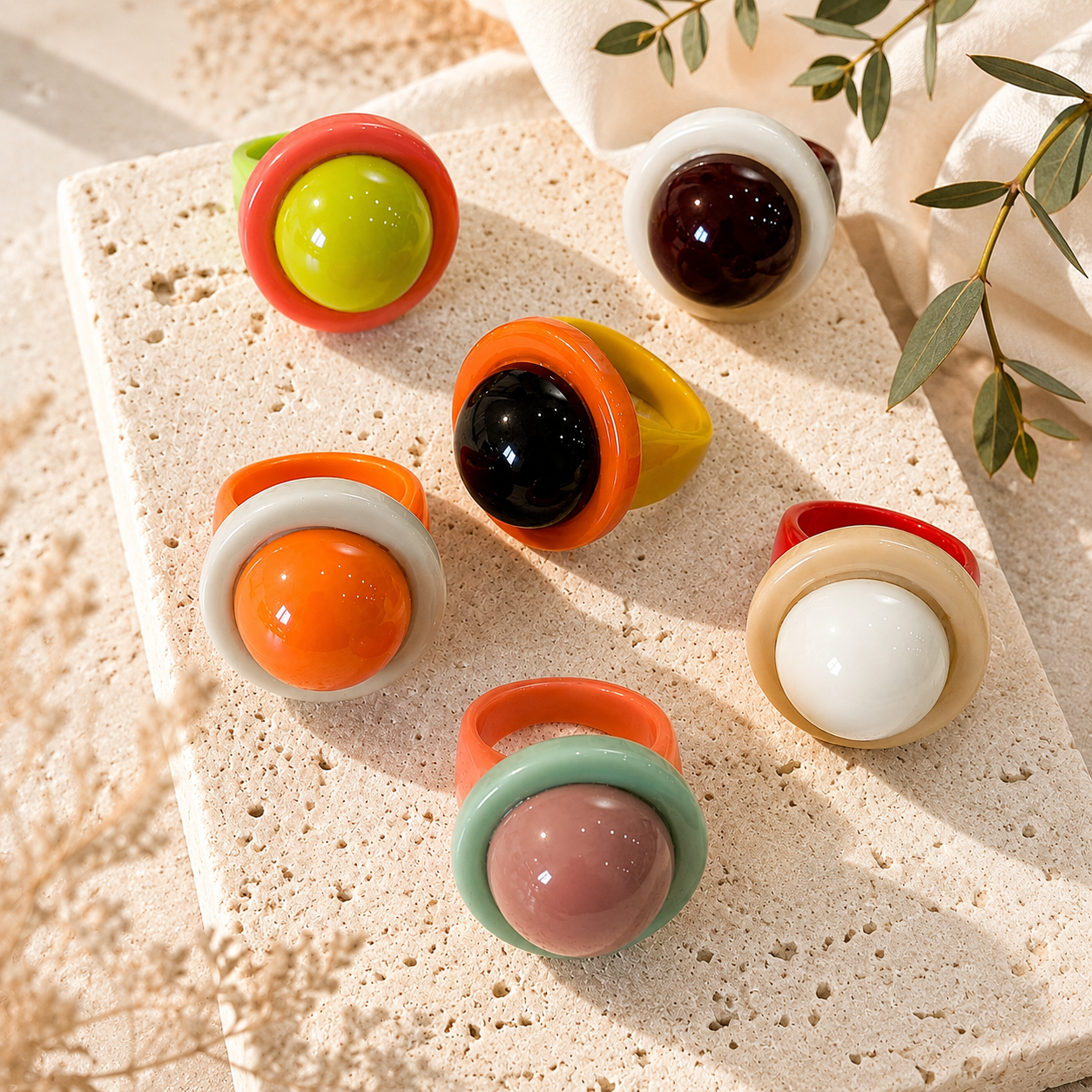 Confetti Pop Rings (size 10) - 6 colors - Hello Baabs