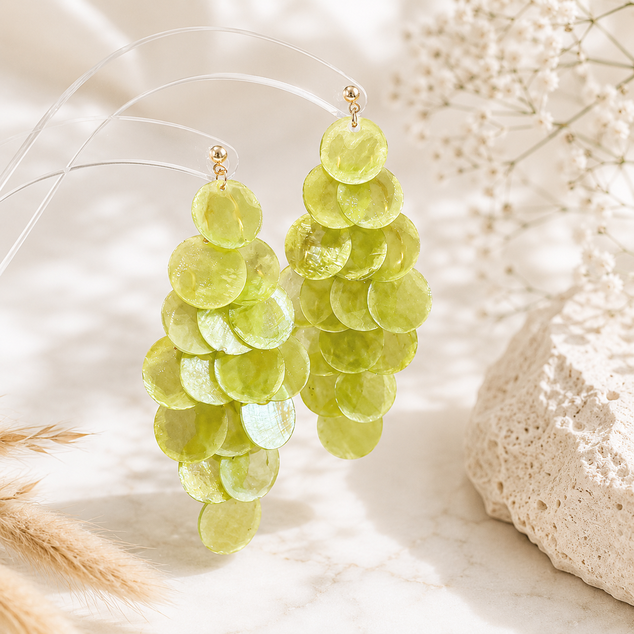 Coral Cascade Earrings - 5 colors - Hello Baabs