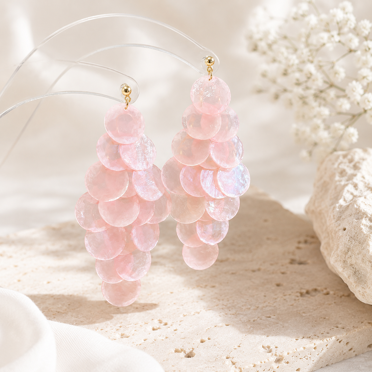 Coral Cascade Earrings - 5 colors - Hello Baabs