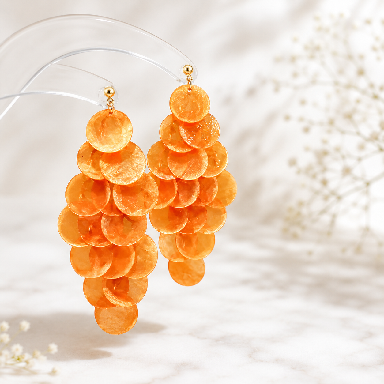 Coral Cascade Earrings - 5 colors - Hello Baabs