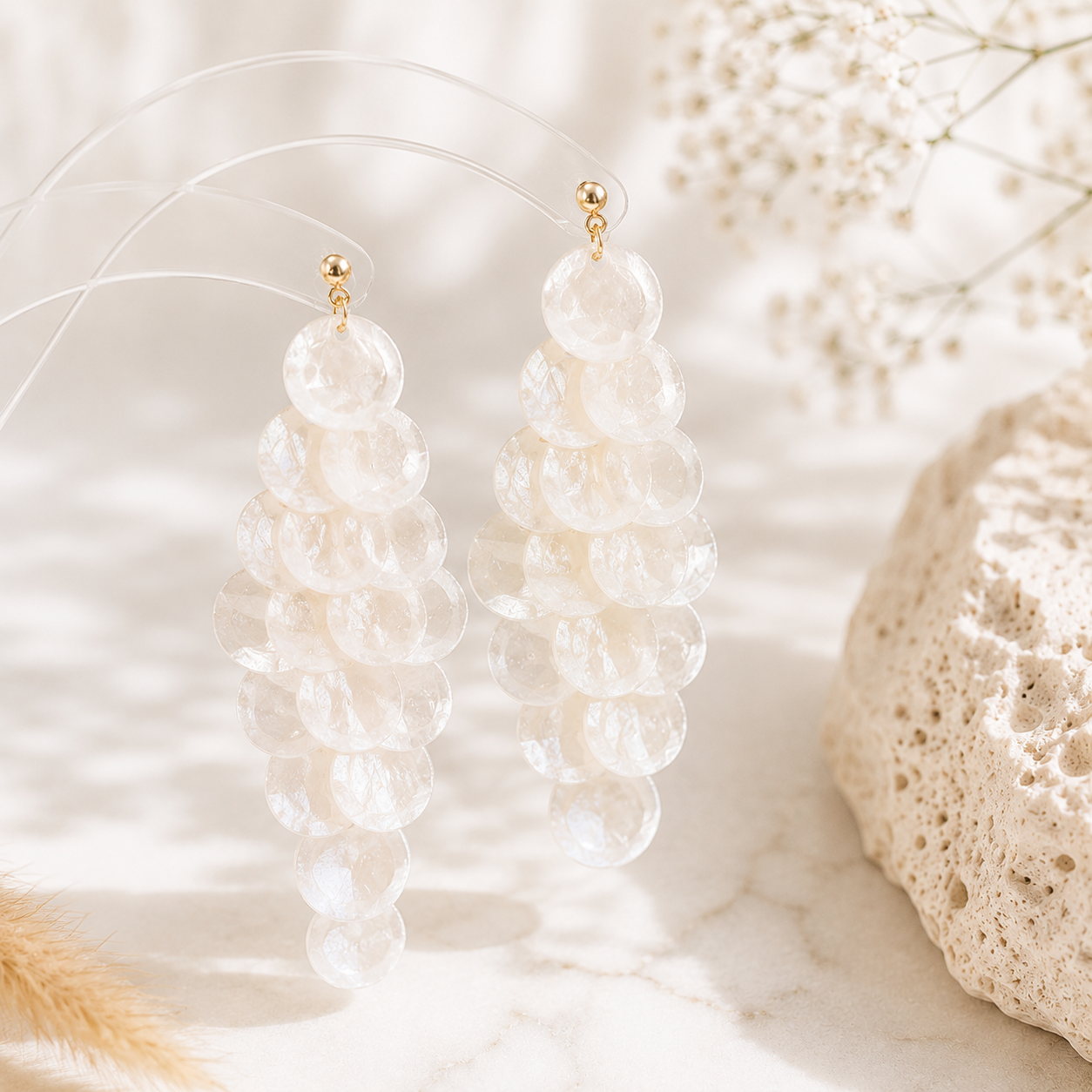Coral Cascade Earrings - 5 colors - Hello Baabs