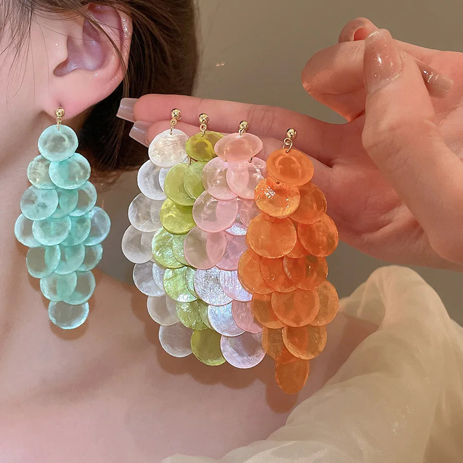 Coral Cascade Earrings - 5 colors - Hello Baabs LLC 