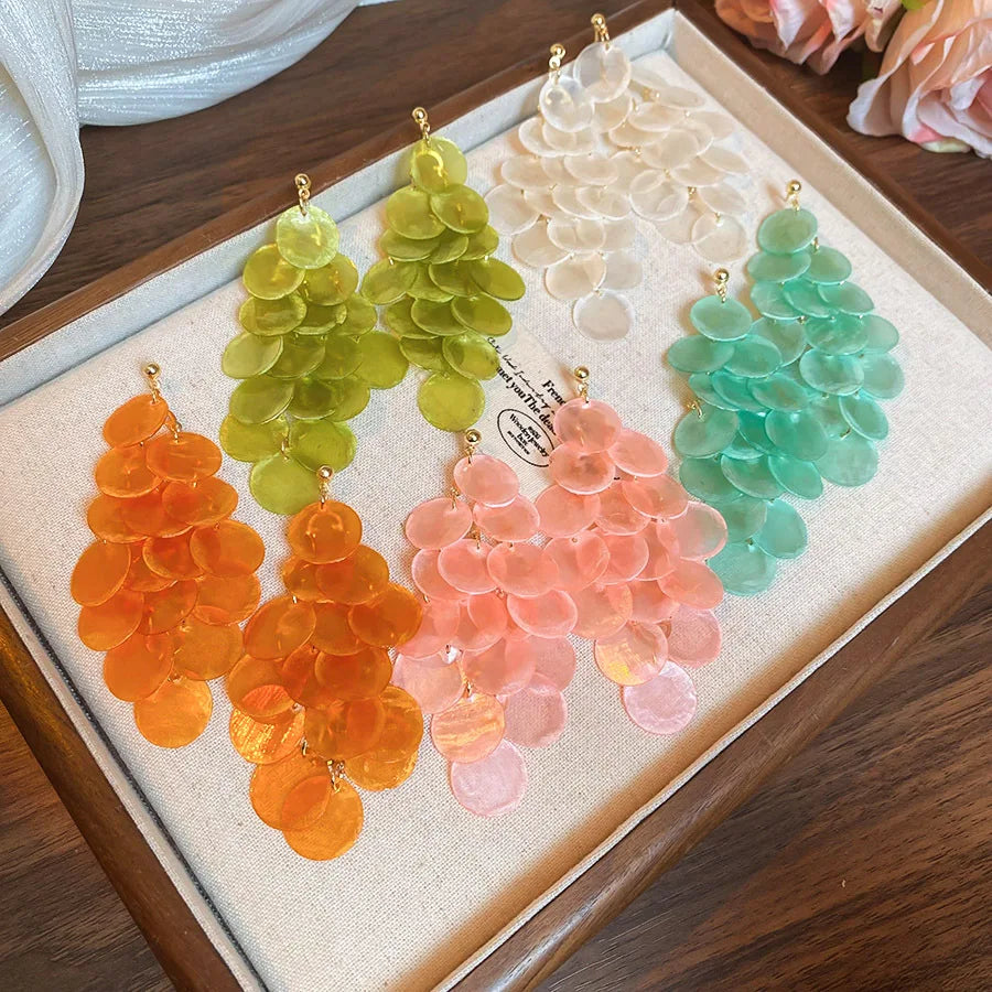 Coral Cascade Earrings - 5 colors - Hello Baabs LLC 