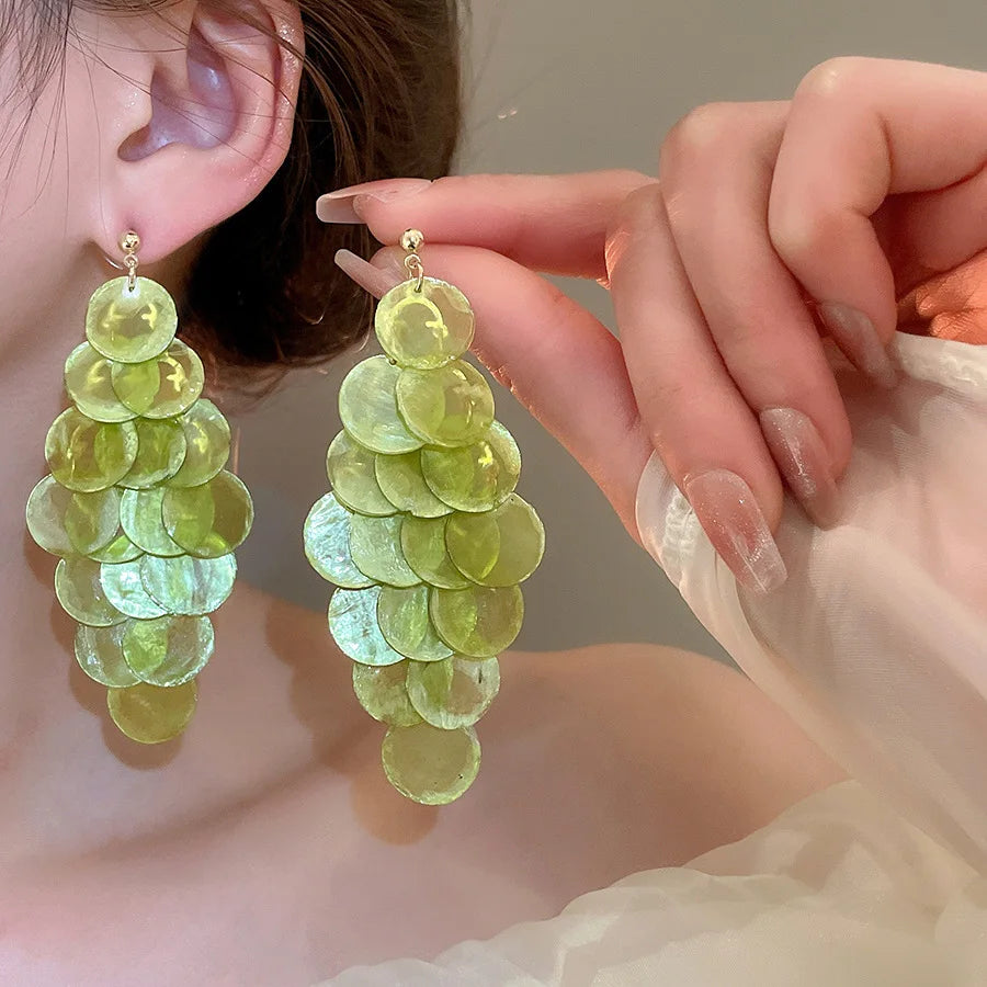 Coral Cascade Earrings - 5 colors - Hello Baabs LLC 