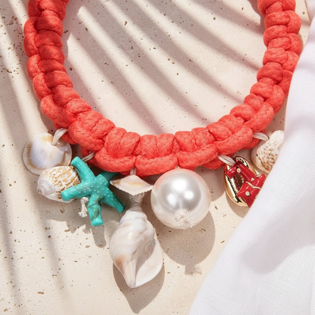Coral Coast Glow Necklace & Earrings Set - Hello Baabs